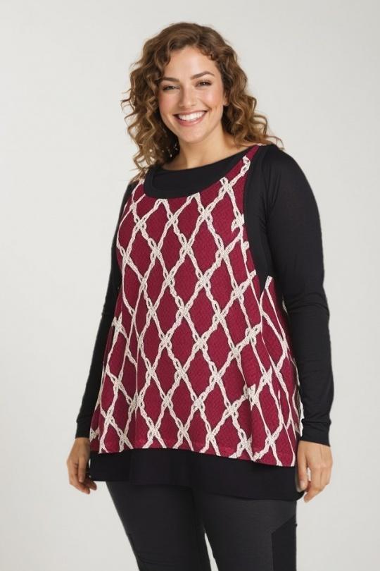 Tops Mujer Burgundy Pomme Rouge A618 Efashion Paris