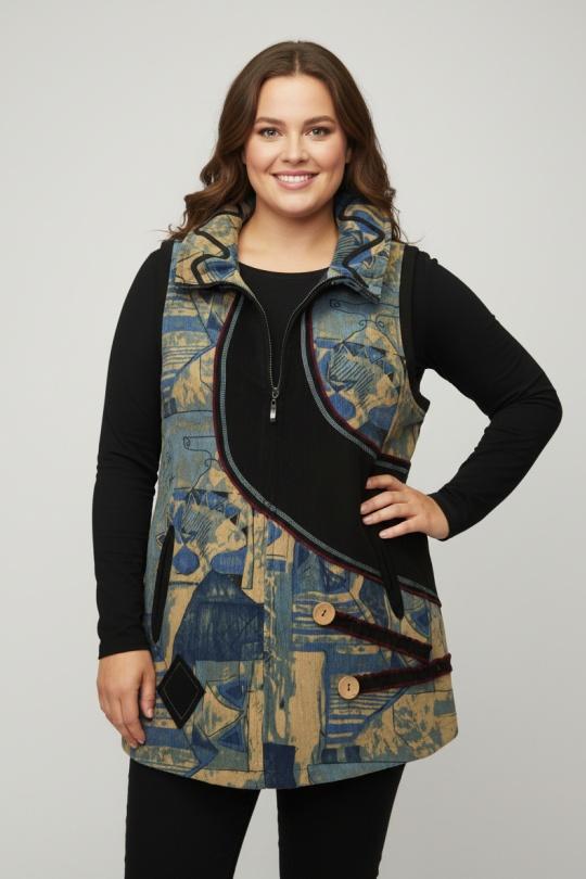 Gilets Femme Bleu Pomme Rouge A705 Efashion Paris