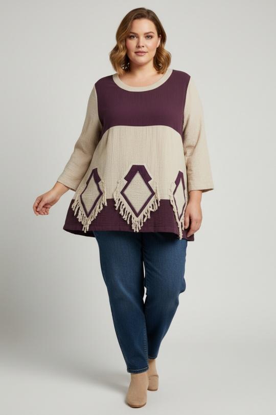 Tuniques Femme Beige Pomme Rouge A815 Efashion Paris