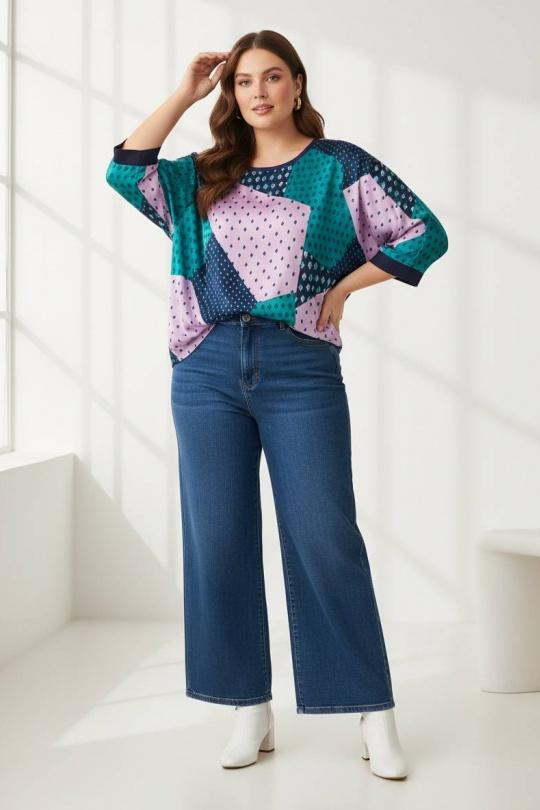 Chemises & blouses Femme Bleu Pomme Rouge C6111 Efashion Paris
