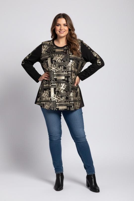 T-shirt Women Gold Pomme Rouge C6153 Efashion Paris