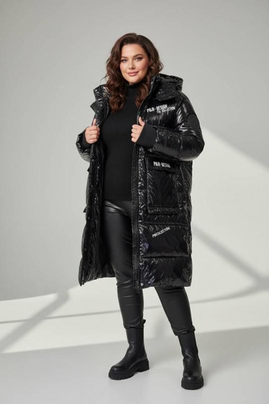 Coats Women Black Pomme Rouge C6328 Efashion Paris
