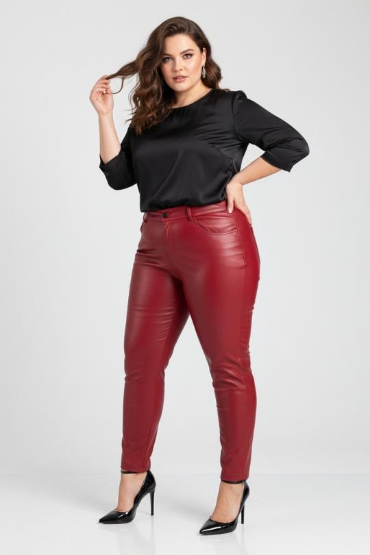 Trousers Women Red Pomme Rouge B305 Efashion Paris