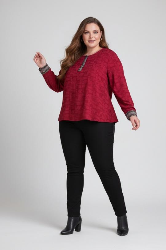 Shirts & blouses  Women Red Pomme Rouge C6239 Efashion Paris