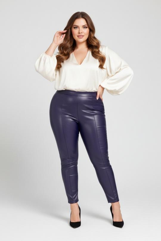 Leggings  Women Blue Pomme Rouge B306 Efashion Paris