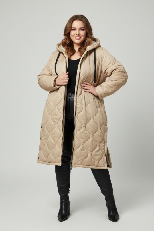 Coats Women Beige Pomme Rouge T3020 Efashion Paris