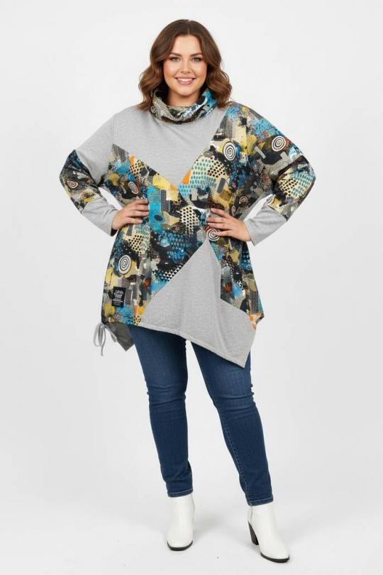  Maglietta Donna Grey Pomme Rouge T91756 Efashion Paris