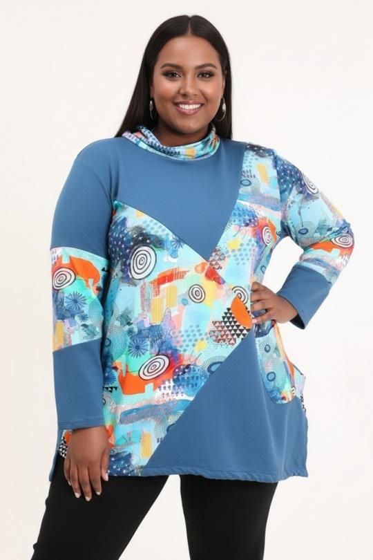 T-shirts Femme Bleu Pomme Rouge T91756 Efashion Paris