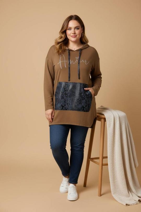 Tunics Women Camel Pomme Rouge T05538 Efashion Paris