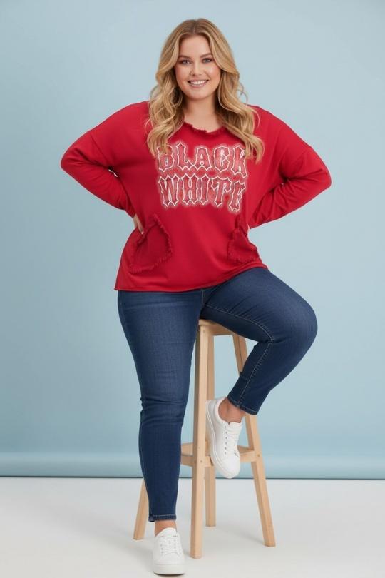 T-shirts Femme Rouge Pomme Rouge T11721 Efashion Paris