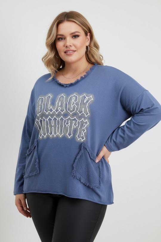 T-shirts Femme Bleu Pomme Rouge T11721 Efashion Paris