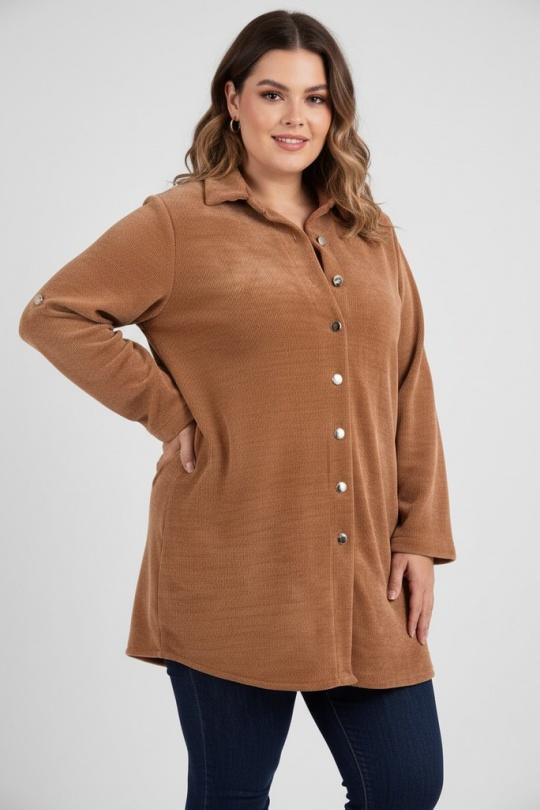 Chemises & blouses Femme Camel Pomme Rouge T20688 Efashion Paris