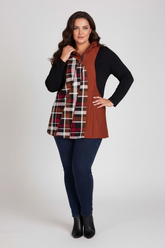 Tuniques Femme Rouille Pomme Rouge A515 Efashion Paris