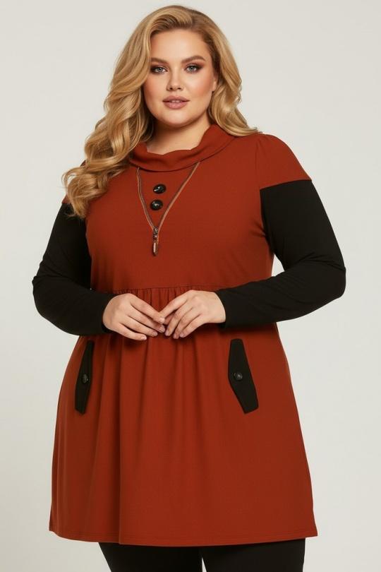 Tuniques Femme Rouille Pomme Rouge A520 Efashion Paris