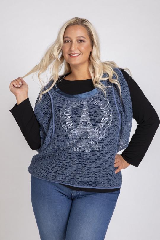 Tops Femme Bleu Pomme Rouge A553 Efashion Paris