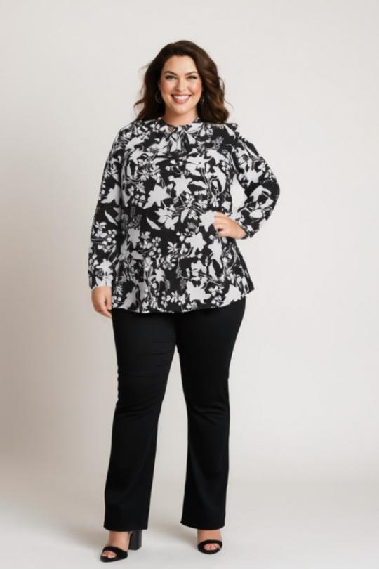 Chemises & blouses Femme Noir Pomme Rouge C6355 Efashion Paris