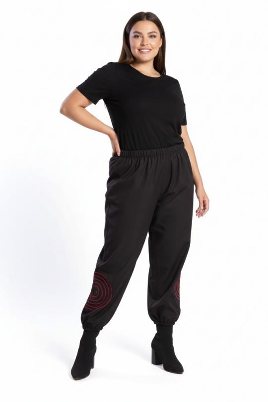 Trousers Women Black Pomme Rouge B163 Efashion Paris