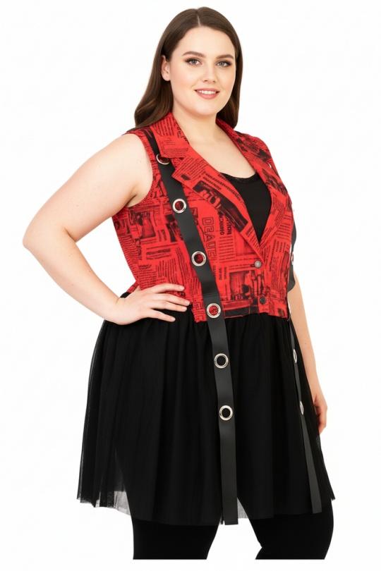 Gilets Femme Rouge Pomme Rouge C6515 Efashion Paris