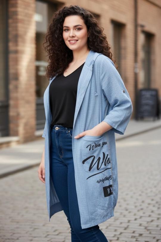 Gilets Femme Bleu Pomme Rouge C8021 Efashion Paris