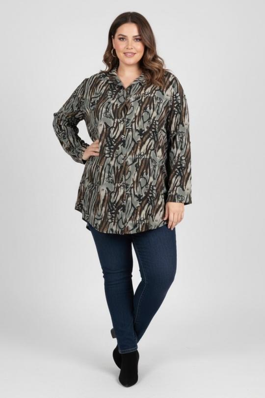 Chemises & blouses Femme Kaki Pomme Rouge T1265 Efashion Paris