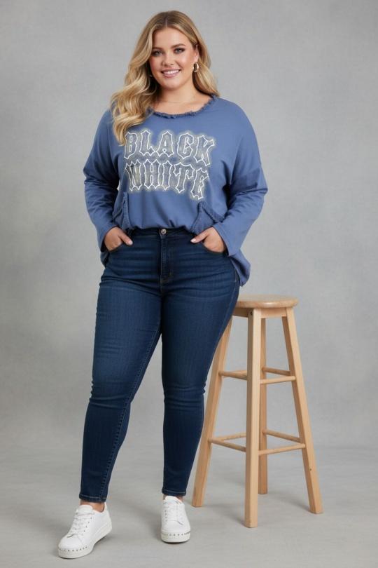 T-shirts Femme Bleu Pomme Rouge T11721 Efashion Paris