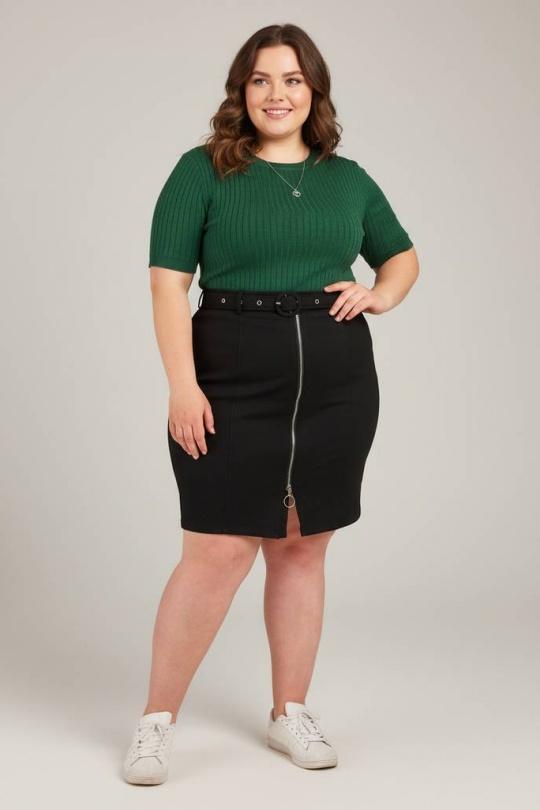 Jupes Femme Noir Pomme Rouge J202 Efashion Paris