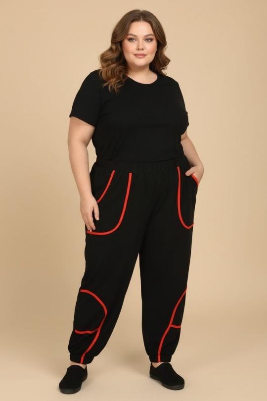 Pantalons Femme Rouge Pomme Rouge B88 Efashion Paris