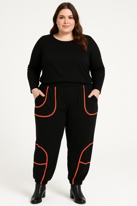 Pantalons Femme Orange Pomme Rouge B88 Efashion Paris