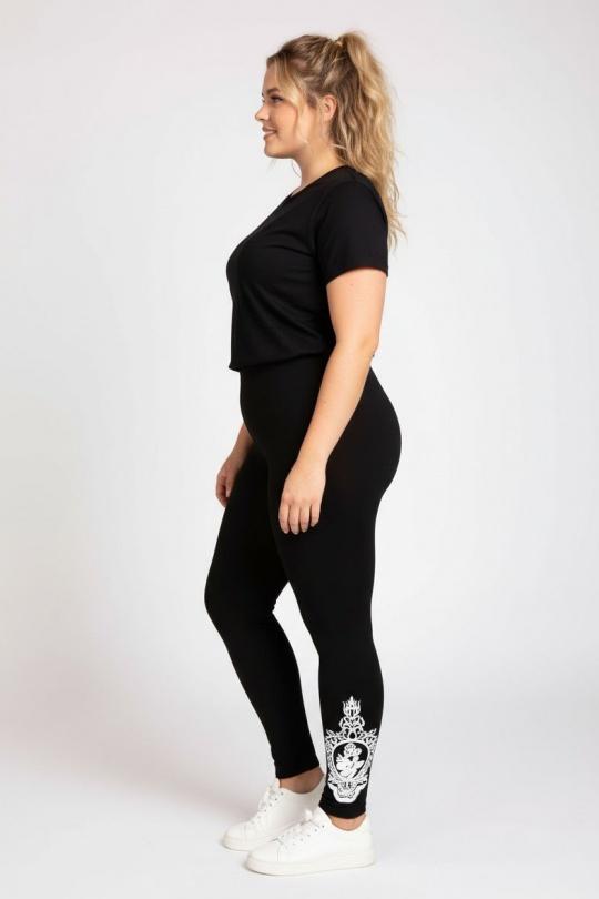 Leggings  Donna Black Pomme Rouge B94 Efashion Paris