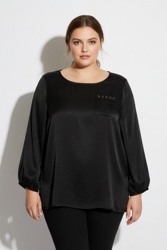 Chemises & blouses Femme Noir Pomme Rouge C6175 Efashion Paris