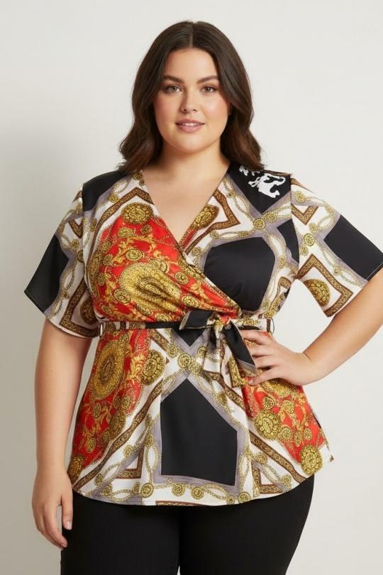 Chemises & blouses Femme Noir Pomme Rouge C6208 Efashion Paris