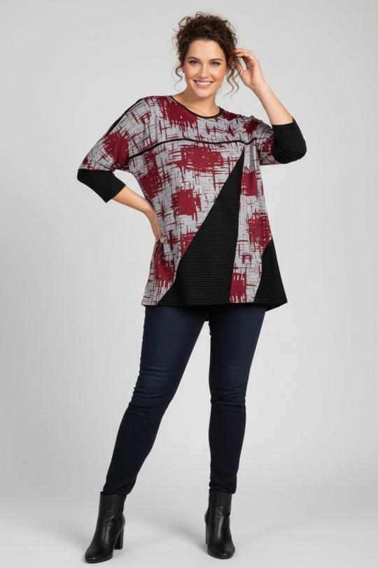 Tunics Women Red Pomme Rouge A710 Efashion Paris