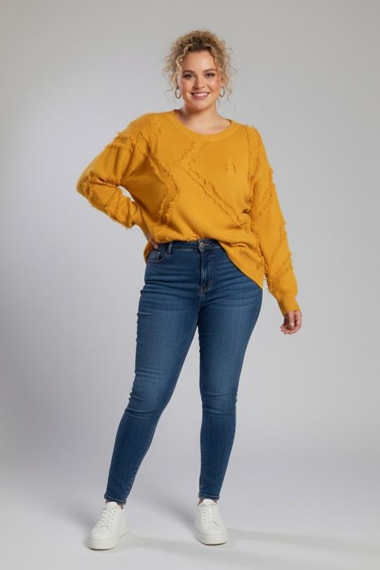 Jerséis Mujer Yellow Pomme Rouge JX091 Efashion Paris