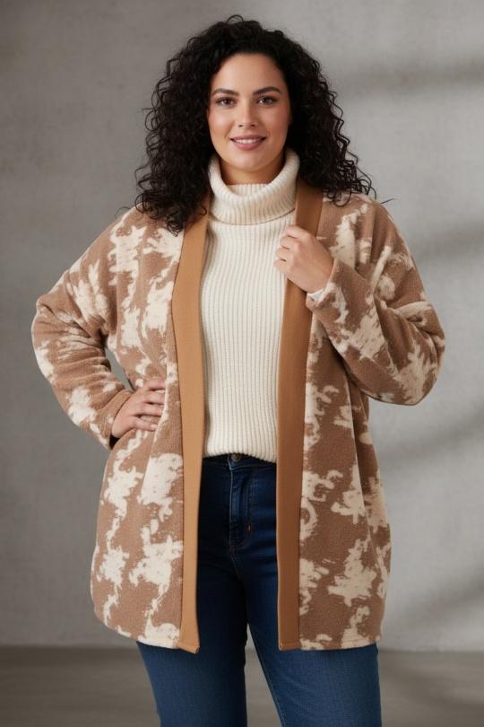 Cárdigans Mujer Beige Pomme Rouge T879 Efashion Paris