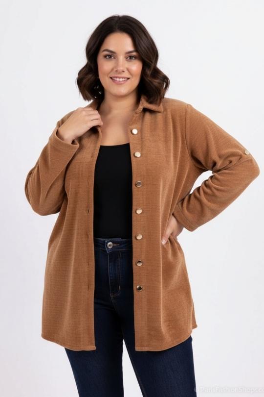 Camisas & blusas Mujer Camel Pomme Rouge T20688 Efashion Paris