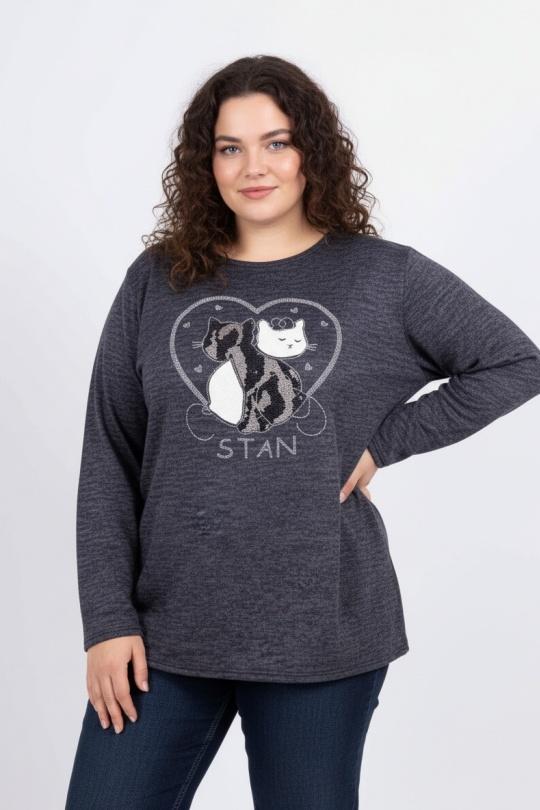 Pulls Femme Bleu Pomme Rouge T9818A Efashion Paris