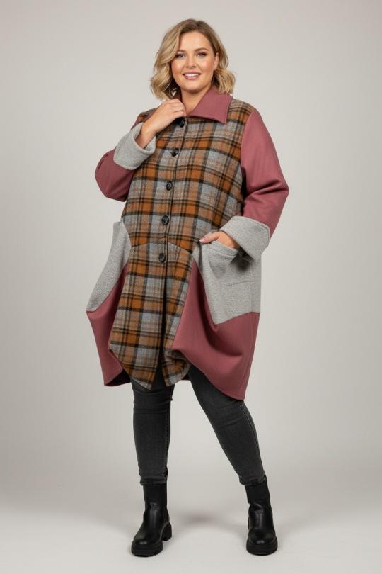 Abrigos Mujer Pink Pomme Rouge T2463 Efashion Paris