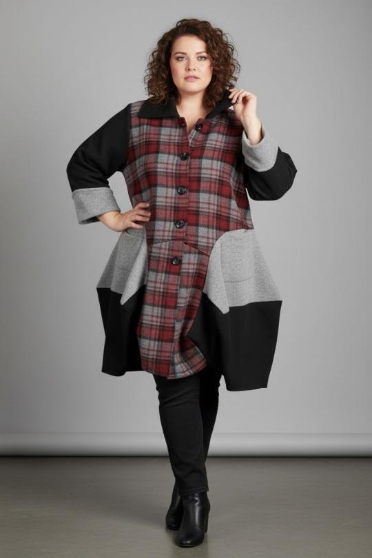 Abrigos Mujer Black Pomme Rouge T2463 Efashion Paris