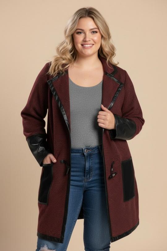 Vestes Femme Rouge Pomme Rouge A563 Efashion Paris