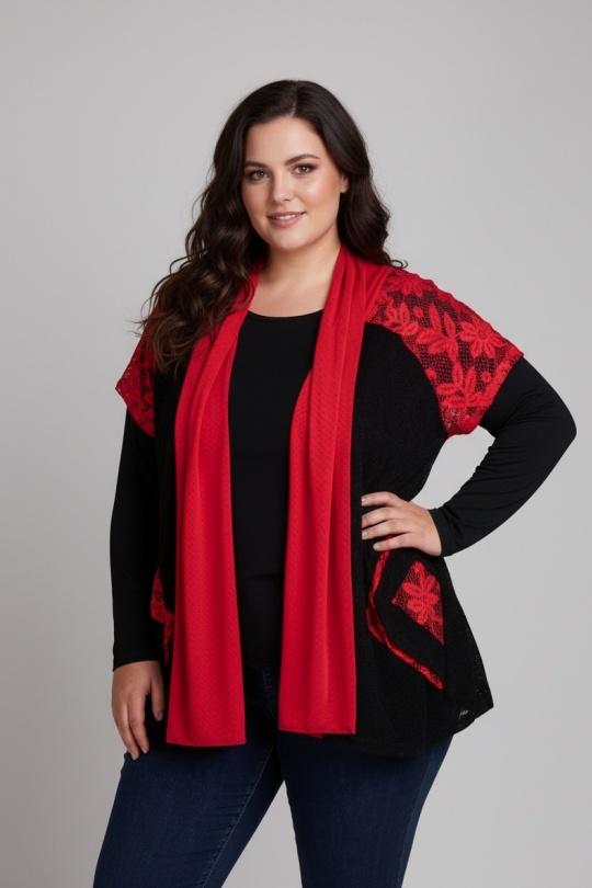 Gilets Femme Noir Pomme Rouge A580 Efashion Paris