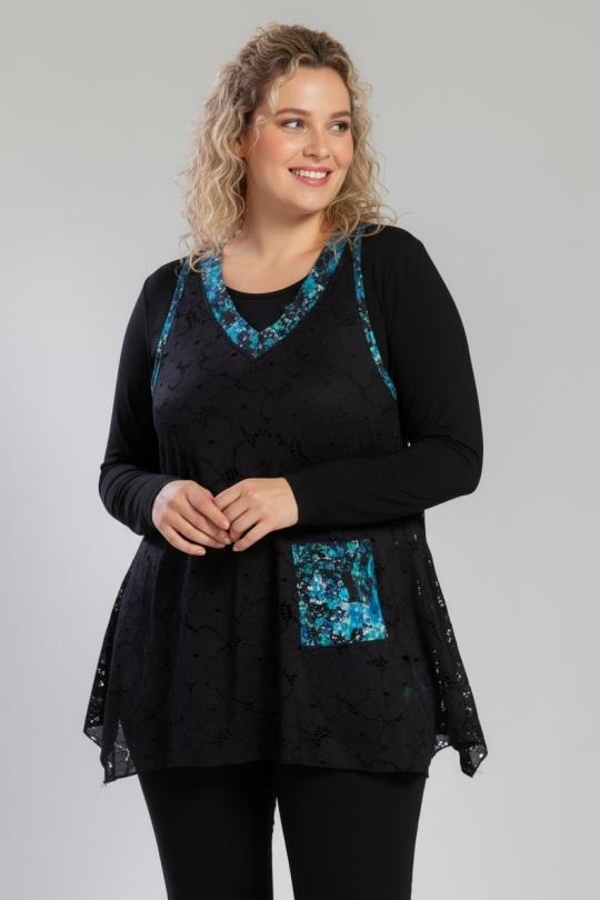 Tops Femme Bleu Pomme Rouge A622 Efashion Paris