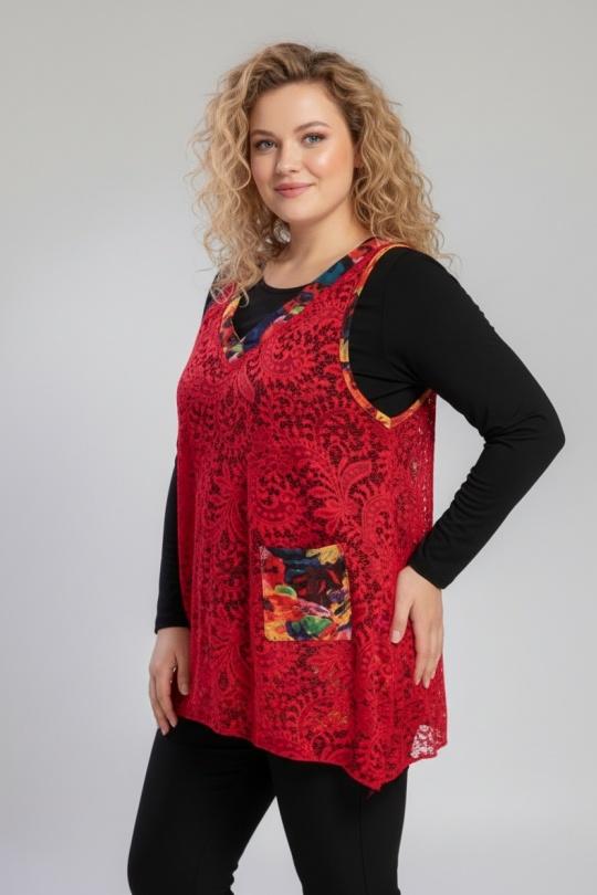 Tops Femme Rouge Pomme Rouge A622 Efashion Paris