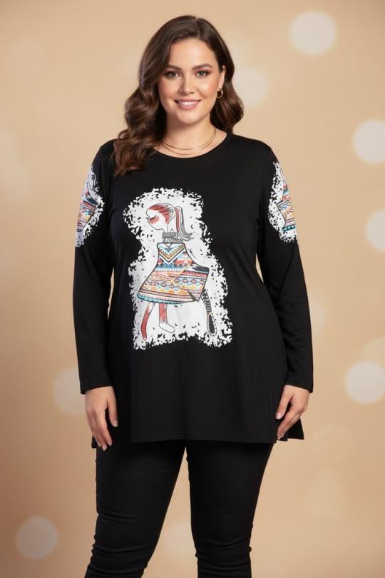 T-shirts Femme Noir Pomme Rouge A917 Efashion Paris