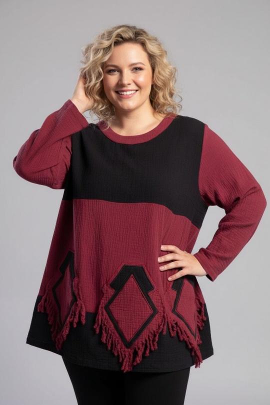 Blusones Mujer Burgundy Pomme Rouge A815 Efashion Paris