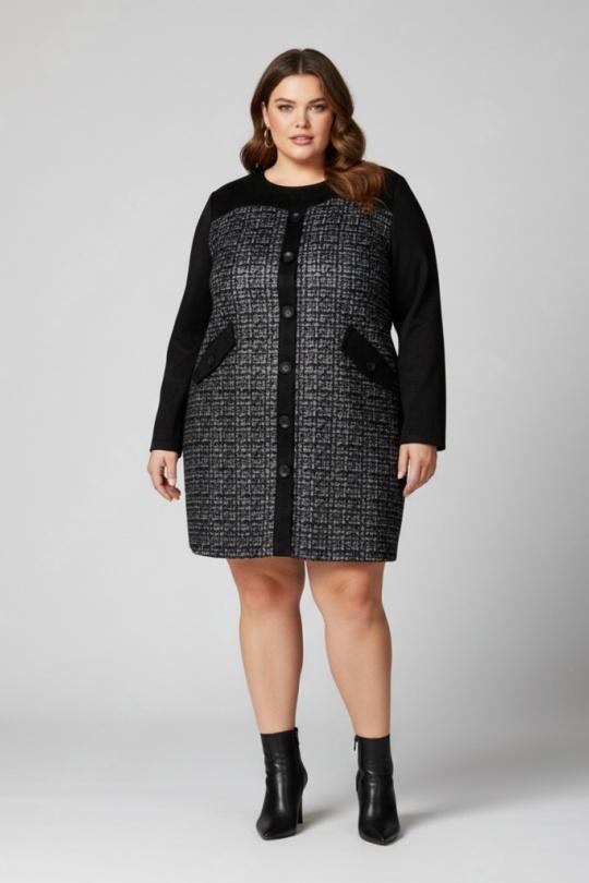 Robes & Combinaisons Femme Noir Pomme Rouge C6159 Efashion Paris