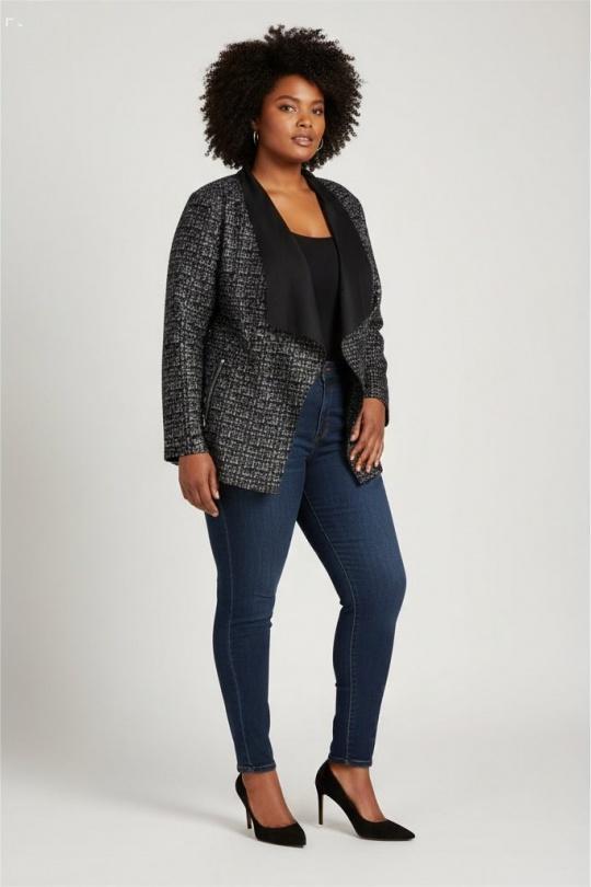 Vestes Femme Noir Pomme Rouge C6126 Efashion Paris