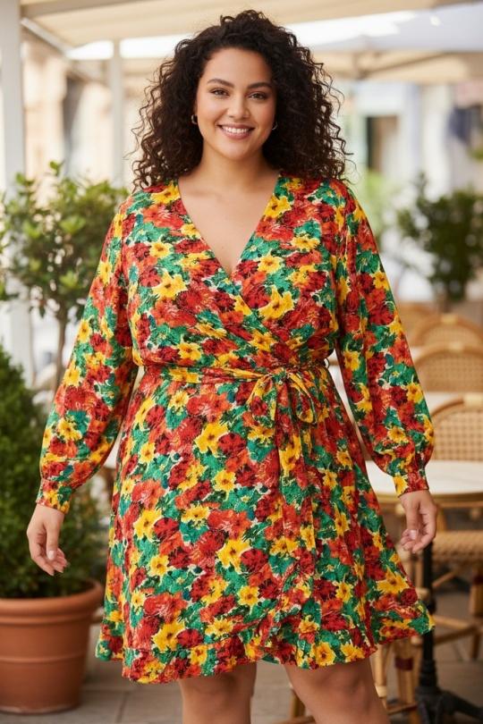 Robes & Combinaisons Femme Jaune Pomme Rouge C6529 Efashion Paris