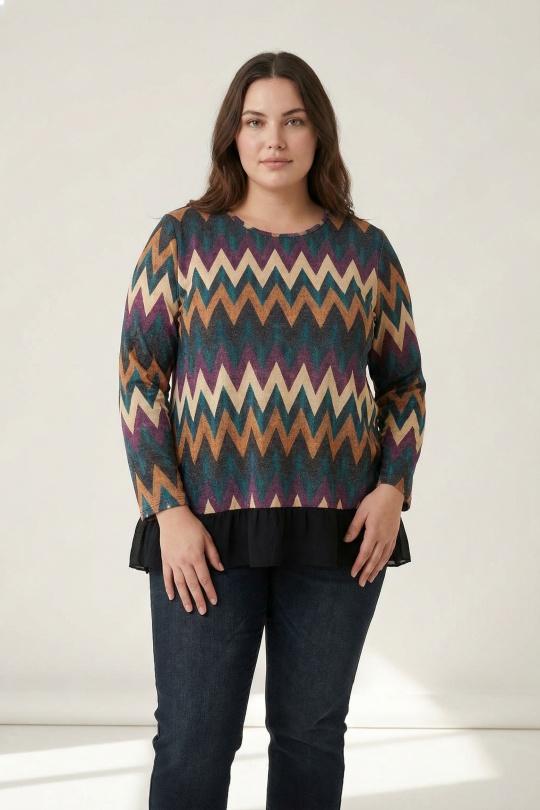 Tops Femme Bleu Pomme Rouge T3369 Efashion Paris