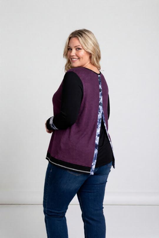 Pulls Femme Violet Pomme Rouge A726 Efashion Paris