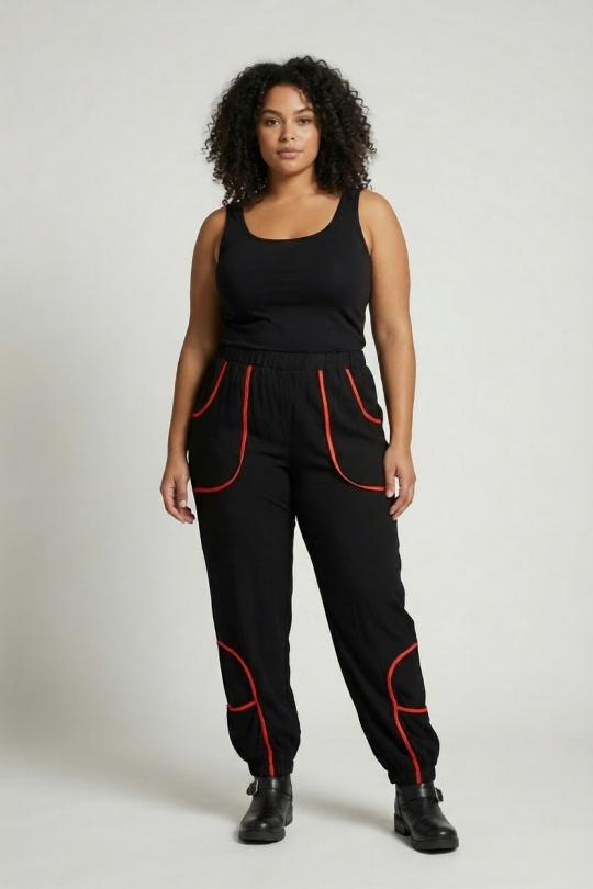 Pantalons Femme Rouge Pomme Rouge B88 Efashion Paris